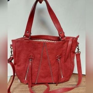 LP Blue Large Red Shoulder Bag